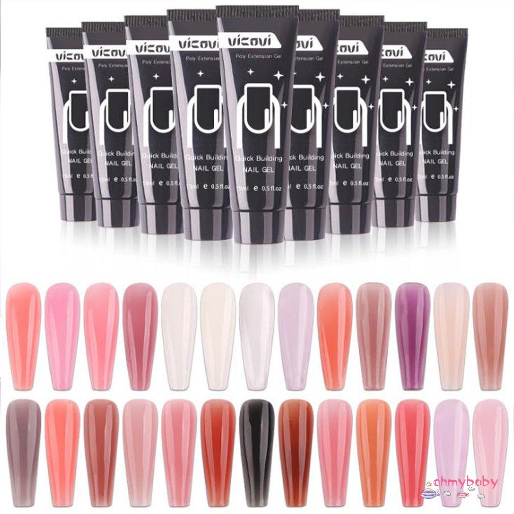 [Ready] Vicovi Poly Polystyrene Gel Nhanh Khô Cho Móng Làm Đẹp Acrylic Mở Rộng Tay Nữ Sản Phẩm [Z/4]