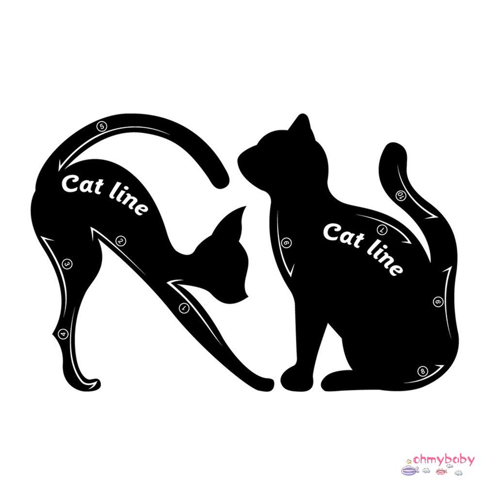 [InStock] Phụ nữ thời trang Cat Line Trang điểm mắt Bút kẻ Giấy nến độc đáo Mẫu Dụng cụ Bộ dụng cho [Z/11]