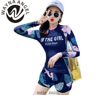 Đồ bơi nữ dài tay quần short năng động