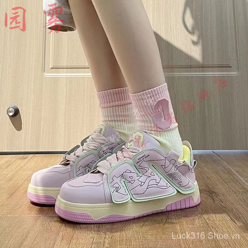Giày Thể Thao Đế Bằng Phong Cách Hip Hop Thời Trang Xuân Hè Hàng Mới 2023 Dành Cho Bạn Nữ