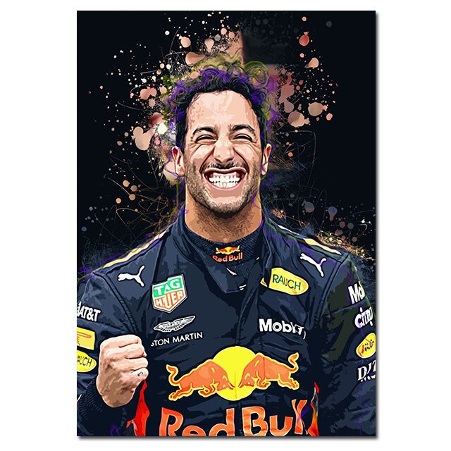 F1 Giải Vô Địch Thế Giới Nghệ Thuật Tranh Canvas F1 Racer Áp Phích Và In Hình Trừu Tượng Nhân Vật Ng
