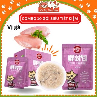 Combo 10 gói Pate Wanpy Happy 100 cho Mèo