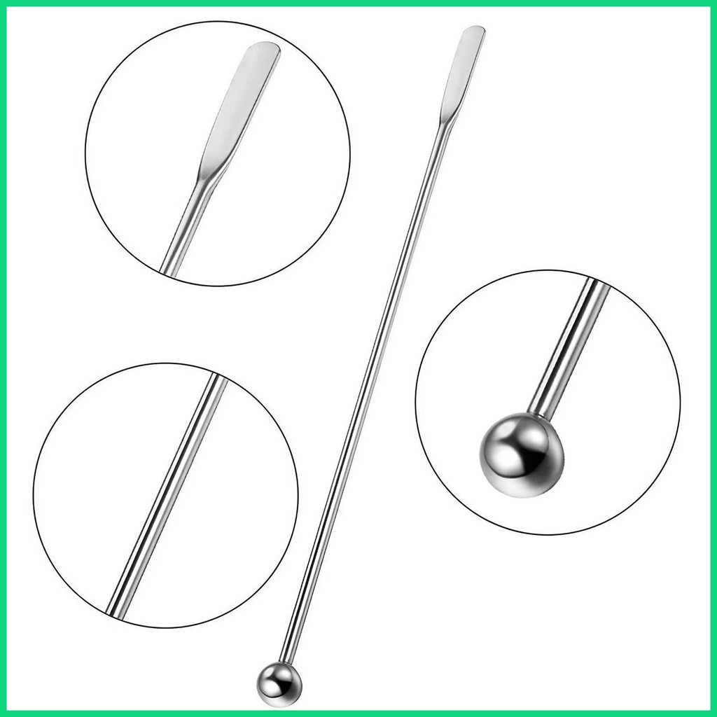 Set 10 Que Khuấy Đồ Uống Bằng Thép Không Gỉ 304