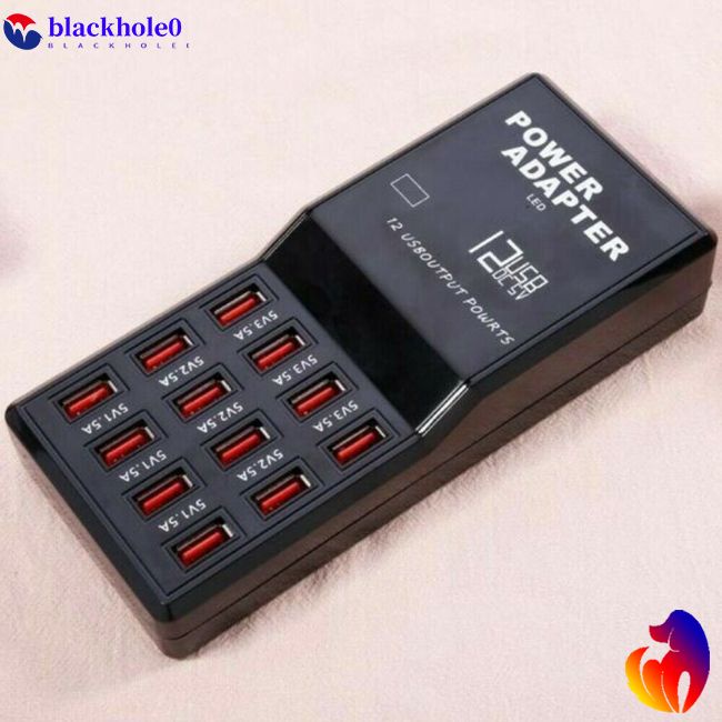 Đế Sạc Nhanh 12 Cổng USB 5V 3.5A 2.1A Tiện Dụng