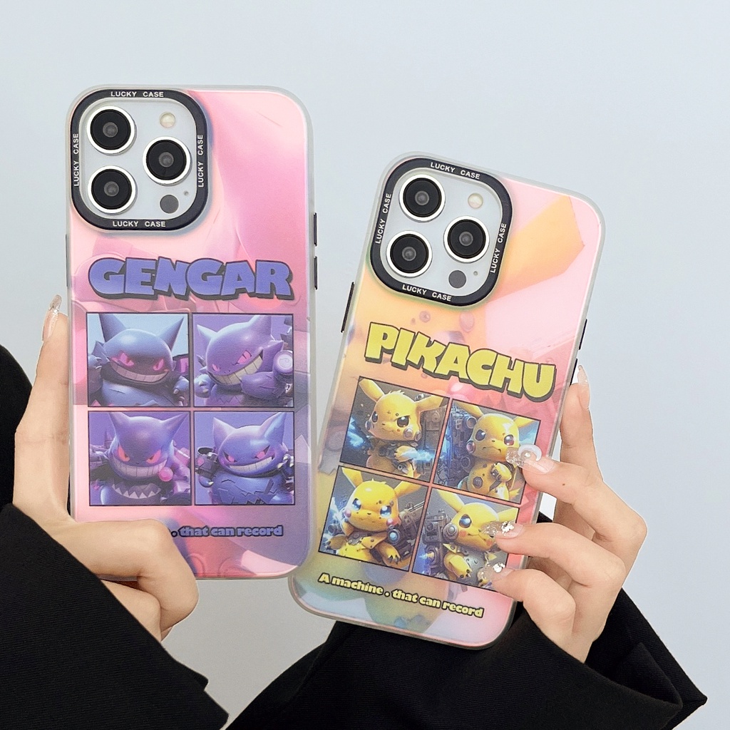 Ốp Điện Thoại Tpu Dẻo Màu Laser Họa Tiết Hoạt Hình Dễ Thương Chống Sốc Cho iPhone 14 13 12 11 PRO MAX