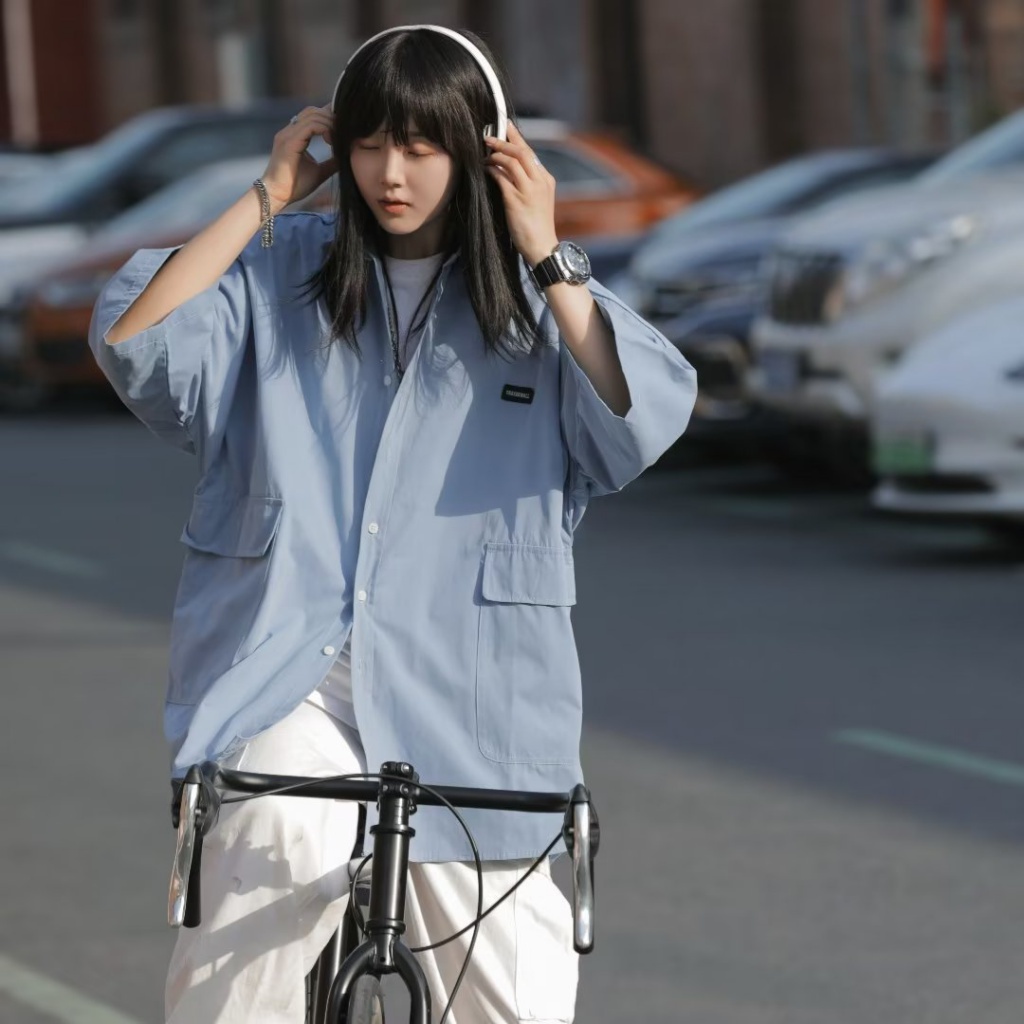 Áo Sơ Mi Tay Ngắn Dáng Rộng Phong Cách Hàn Quốc Thời Trang Mùa Hè Mới Cho Nam