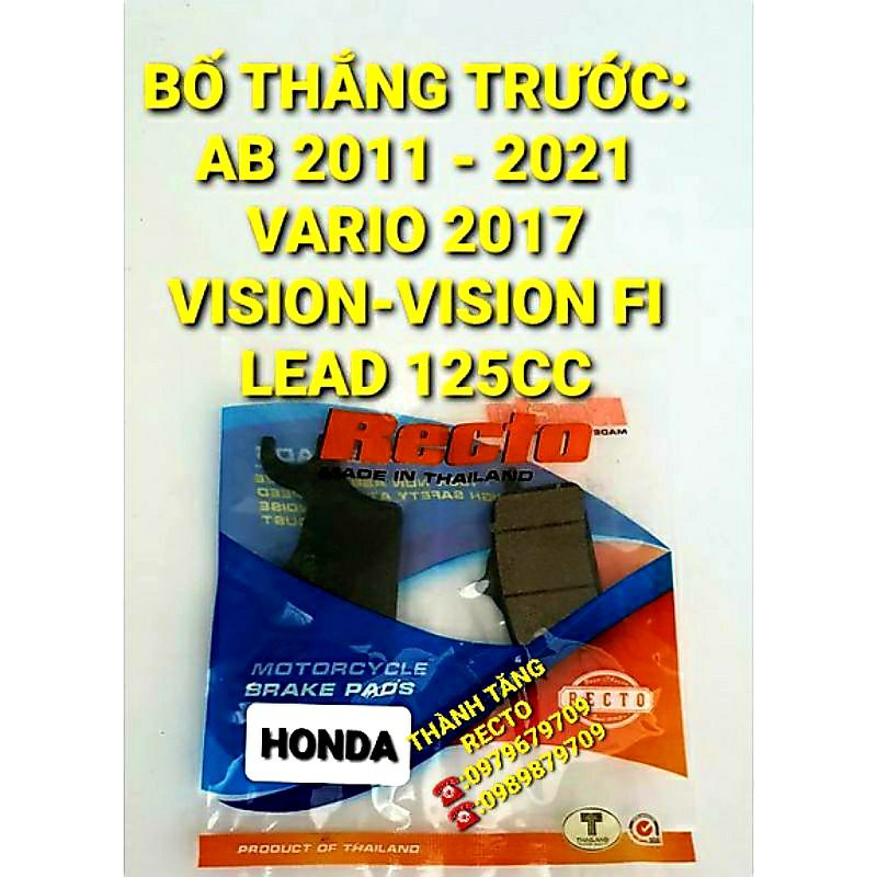 BỐ THẮNG ĐĨA TRƯỚC AIR BLADE 2011 ~ 2021/VARIO 2017/VISION/VISION FI/LEAD 125CC>>>
