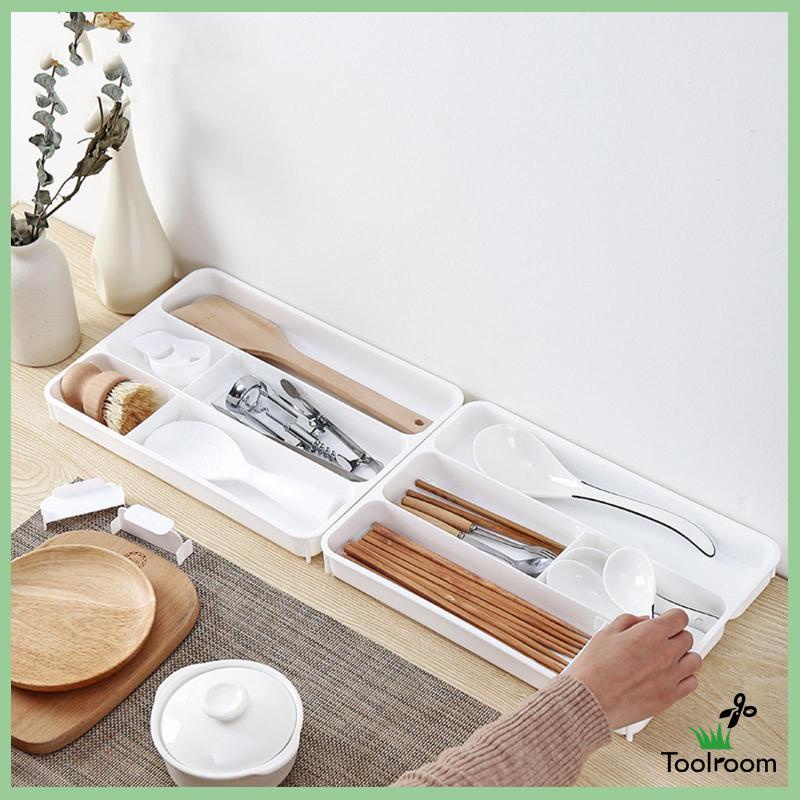 Khay Đựng Dụng Cụ Ăn Uống Chia Ngăn Tiện Dụng Cho Văn Phòng