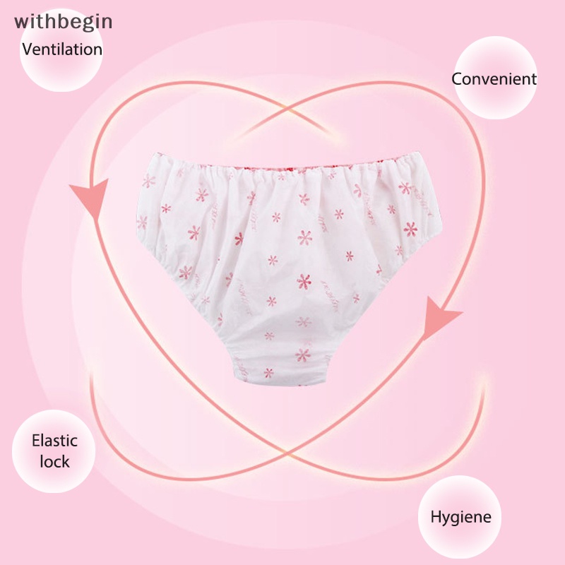 Set 10 Quần Lót Cotton Không Dệt Dùng Một Lần Cho Phụ Nữ Sau Sinh