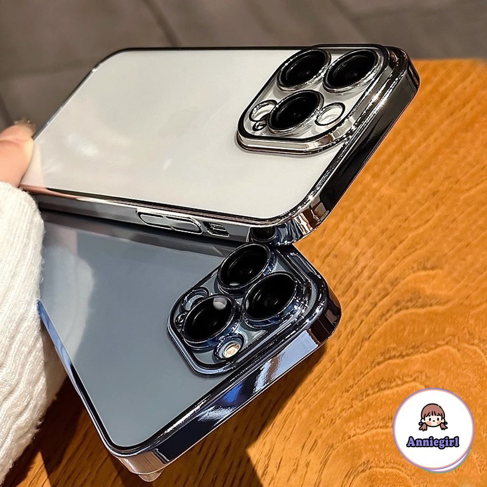 Ốp Điện Thoại TPU Dẻo Màu Đen Mạ Viền Đơn Giản Thời Trang Cho IPhone 11 14 Pro Max 13 Pro Max 12 IPhone X XS XR 7 8 Plus Ultra