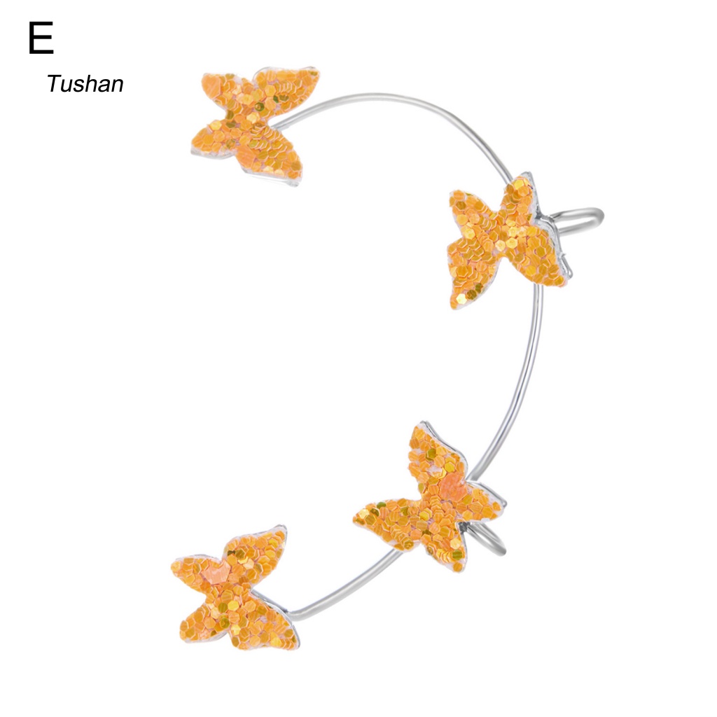 1 Khuyên Vành Tai Kim Loại Hình Bướm Đính Đá Thời Trang Cho Nữ