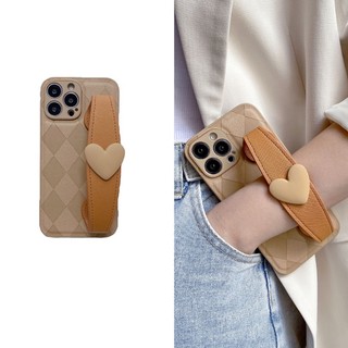 Ốp Điện Thoại Da Cứng Có Dây Đeo Tay Cho Apple 14 IPhone13 XR 12 11 Xs 8 7