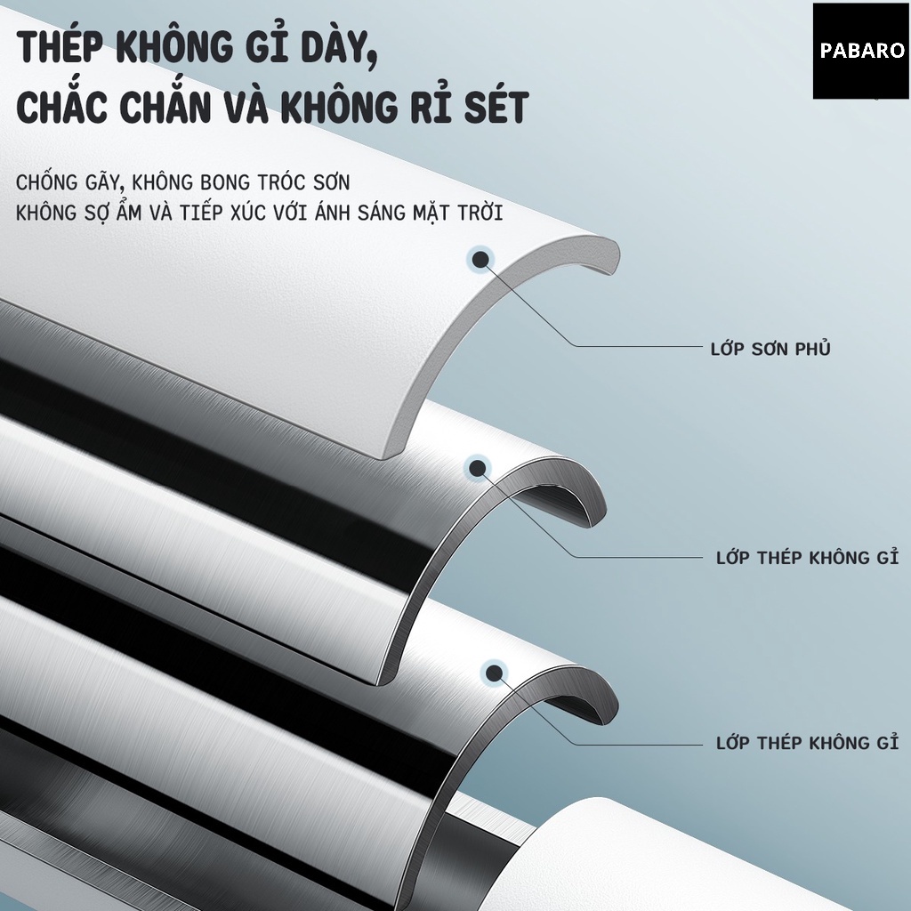 Thanh treo quần áo, gắn tường thông minh, thanh treo rèm không cần khoan đa năng