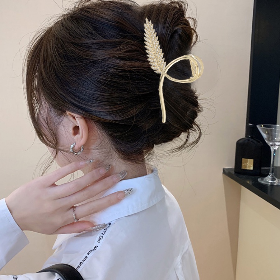Kẹp Tóc Càng Cua Đính Đá Pha Lê Bằng Hợp Kim Phong Cách Hàn Quốc Cho Nữ