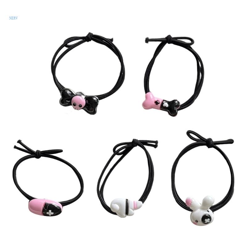 Dây Cột Tóc Đuôi Ngựa Hình Cánh Thỏ Dễ Thương Cho Người Lớn