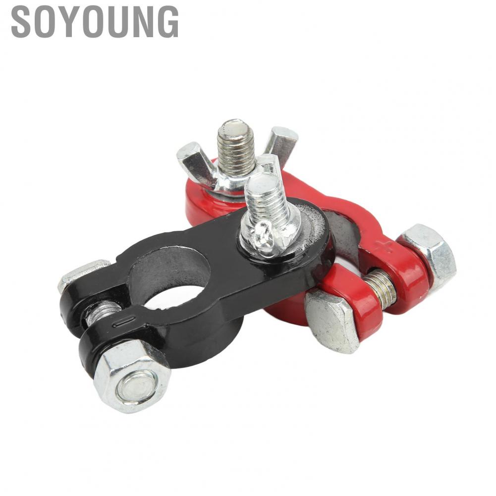 Soyoung Terminal Connector Aluminum Alloy Positive Negative Clamp for 17‑19mm Batteries