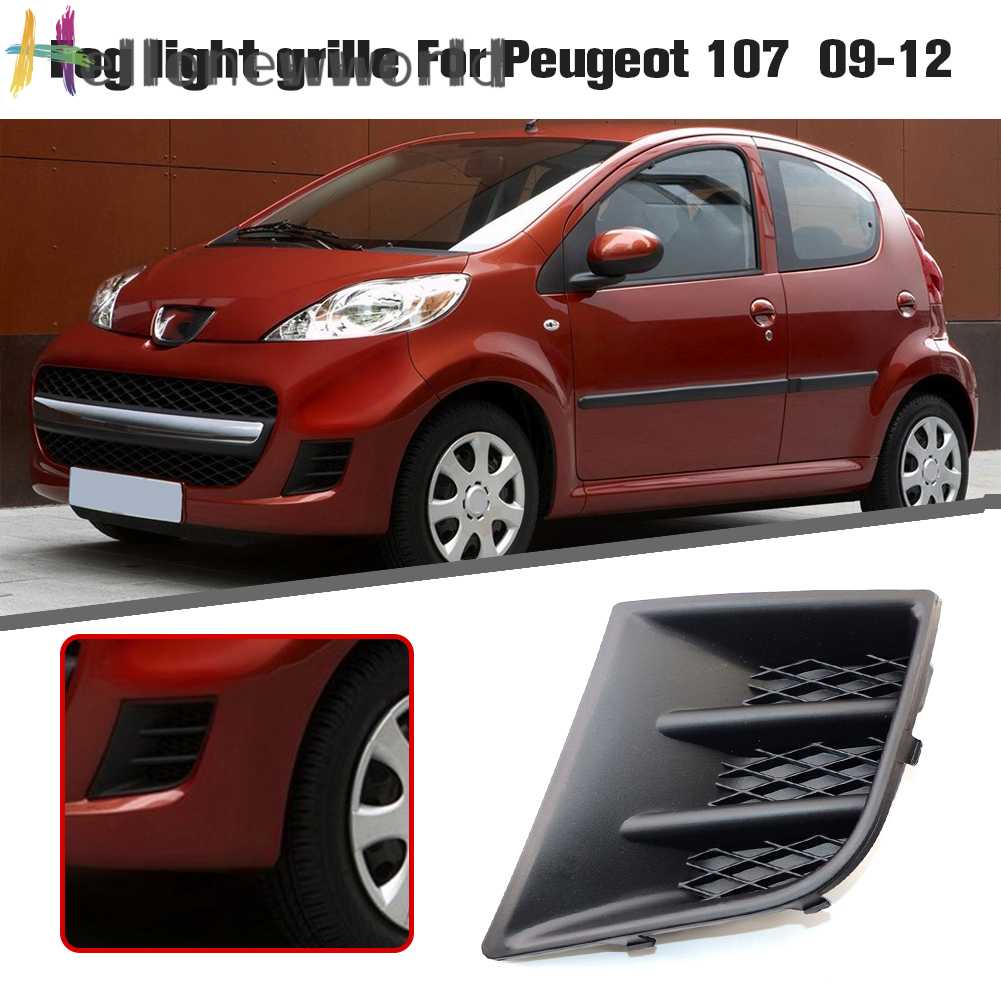 Khung Lưới Tản Nhiệt Đèn Pha Trước Cho Xe Hơi Peugeot 107 09-12