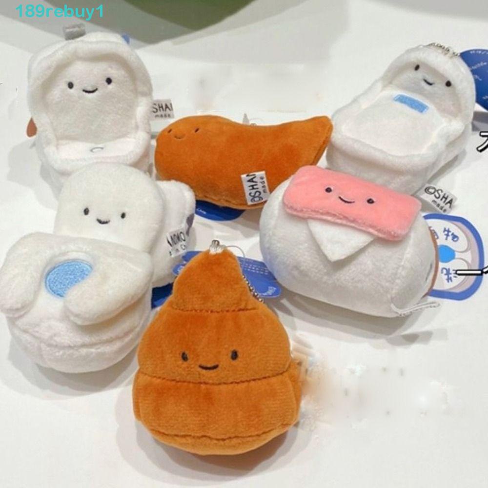 Rebuy1 Móc Khóa Điện Thoại Mini Hình Búp Bê Poop Nhồi Bông Ngộ Nghĩnh