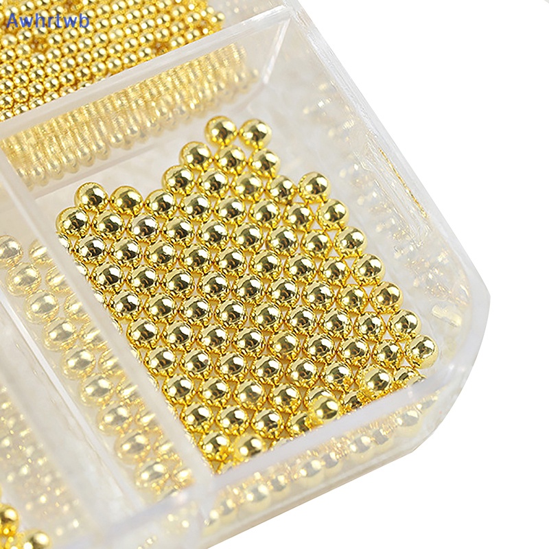 Hộp 6 Ngăn Đựng Hạt Kim Loại Mini 3D Trang Trí Móng Tay Mới