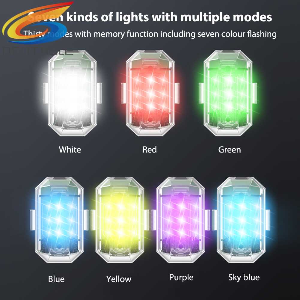 Bộ 4 Đèn LED Tín Hiệu Không Dây 7 Màu 2.4G M3 Cho Xe Mô Tô