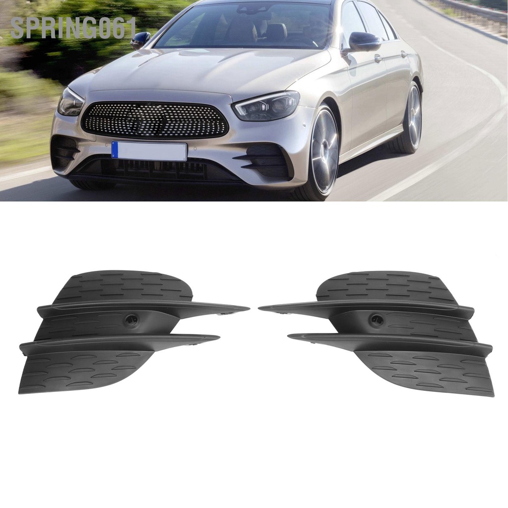 Spring061 2 Chiếc Khung Đèn Sương Mù Trái Phải Cản Dưới Nắp Lưới Tản Nhiệt Viền Thay Thế Cho Benz E-Class W213 AMG Line 2020‑2023 Facelift