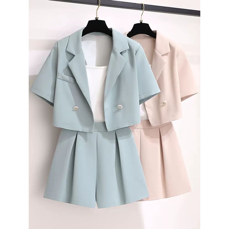 Set Đồ Công Sở Ngắn Tay Thiết Kế Mới Cao Cấp Thời Trang Dành Cho Mùa Hè