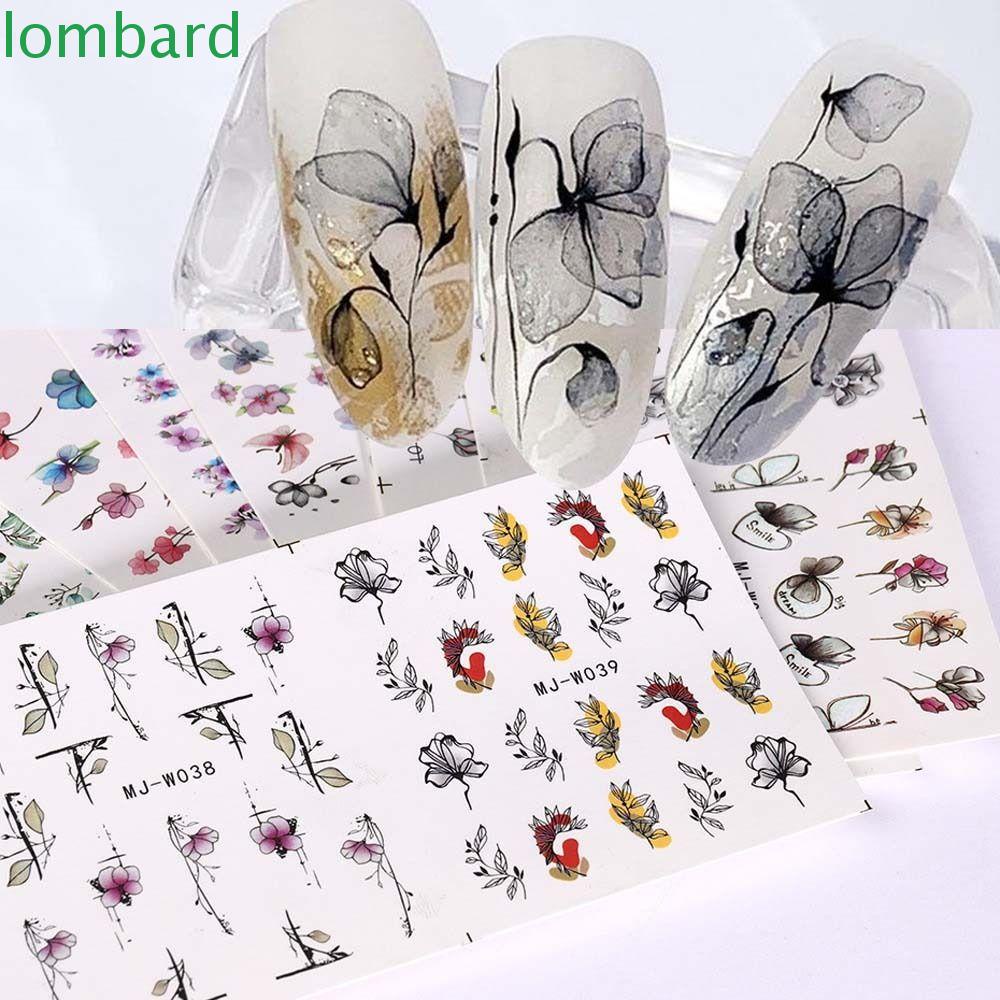 Nhãn Dán Trang Trí Móng Tay Hình Hoa Lá Thời Trang Nhiều Màu Sắc