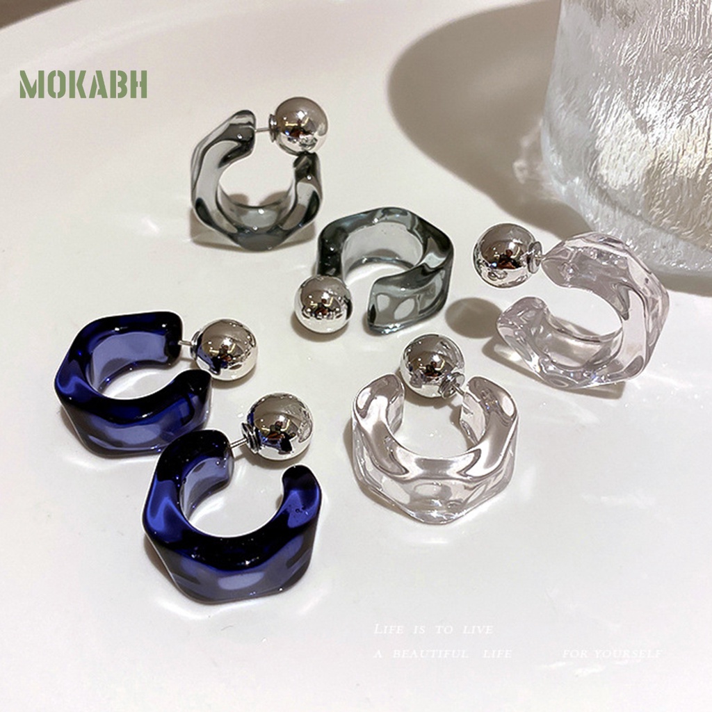 1 Đôi Bông Tai Nữ Hình Chữ C Không Phai Màu Chống Mồ Hôi Và Chống Rơi Vỡ Không Dị Ứng