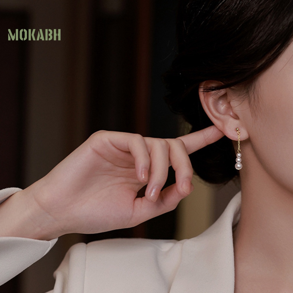 1 Đôi Bông Tai Ngọc Trai Giả Thời Trang Sang Trọng