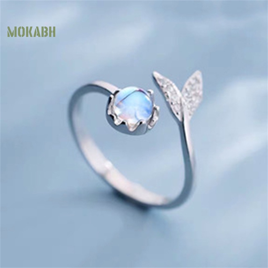 Nhẫn Hở Hình Đuôi Cá Bằng Hợp Kim Chống Rỉ Thời Trang Sáng Tạo Cho Nữ
