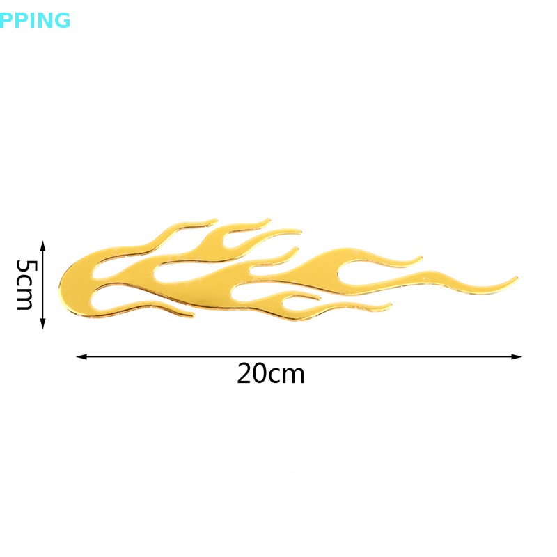 Sticker Vinyl Dán Xe Hơi / Xe Máy Phản Quang Họa Tiết Ngọn Lửa 3d Kích Thước 20 * 4CM