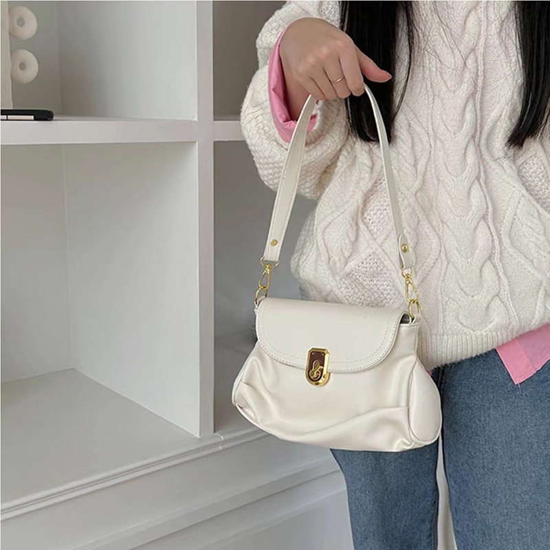 Túi Đeo Vai / Kẹp Nách Bằng Da Mềm Màu Tương Phản Nhẹ Nhàng Cho Nữ