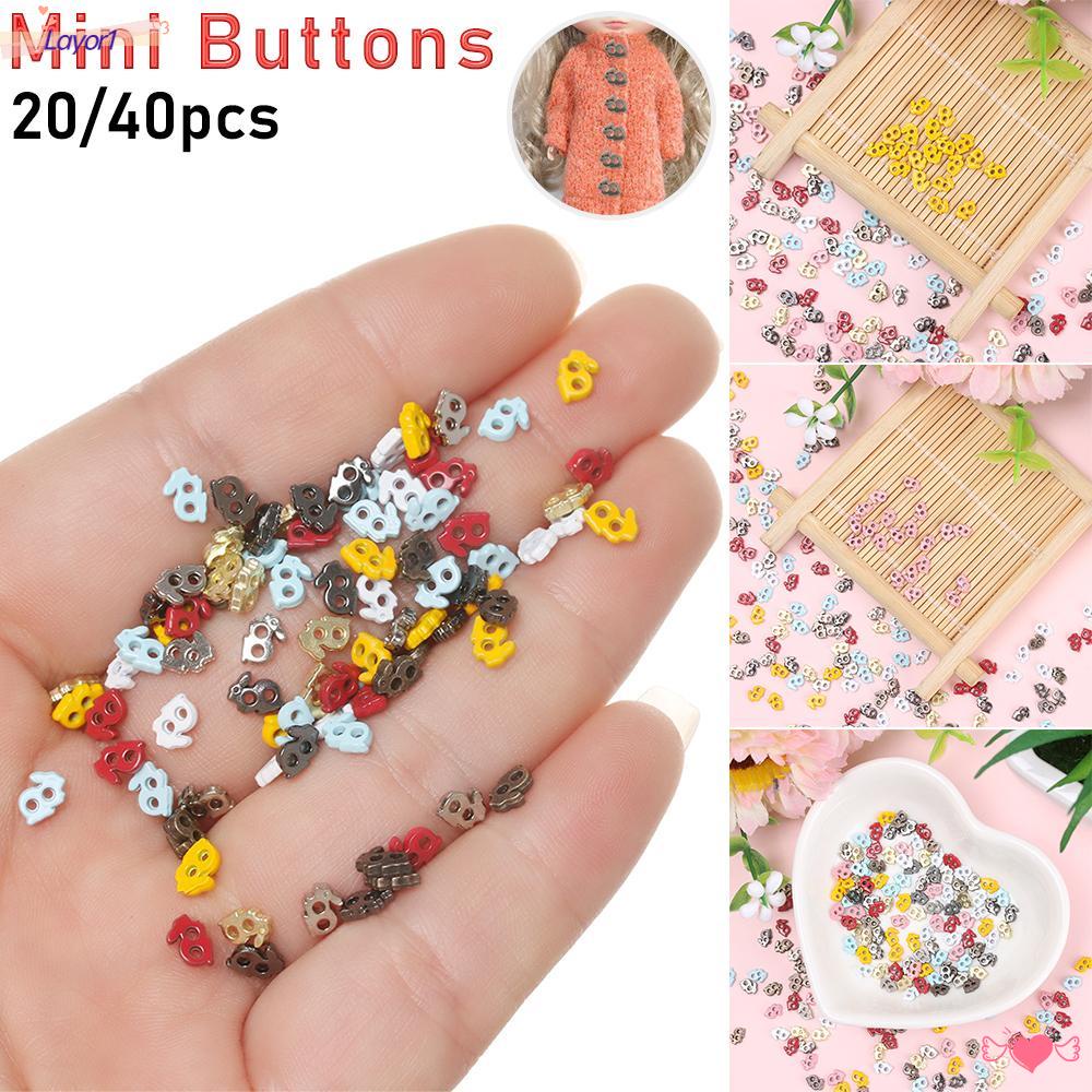 Set 1 / 20 / 40 Nút Mini Phụ Kiện Làm Đồ Thủ Công Cho Búp Bê