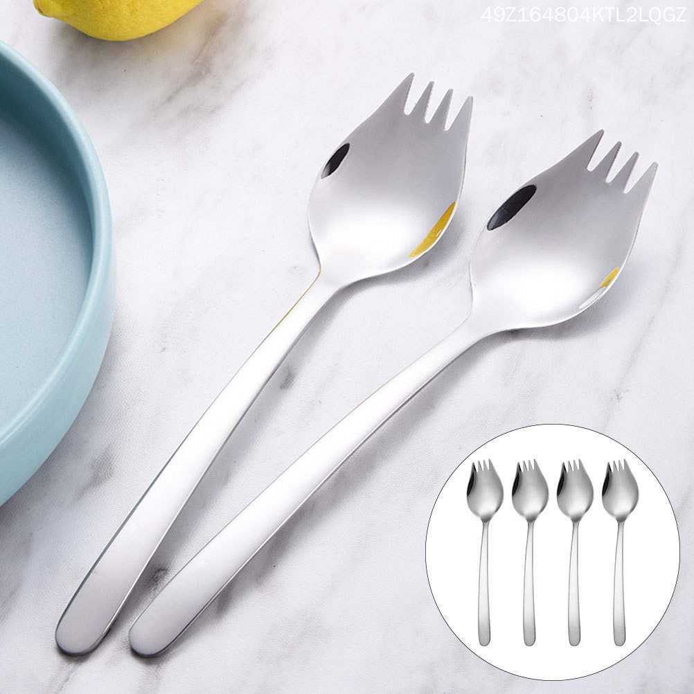 Set 4 Muỗng Ăn Tráng Miệng Bằng Thép Không Gỉ