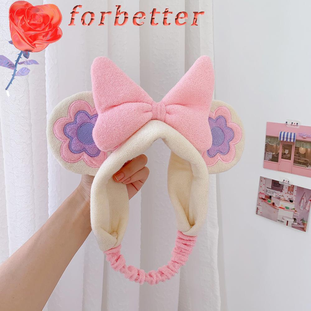 Băng Đô Cài Tóc Bằng Vải Bông Đính Nơ Phong Cách Hàn Quốc Cho Nữ