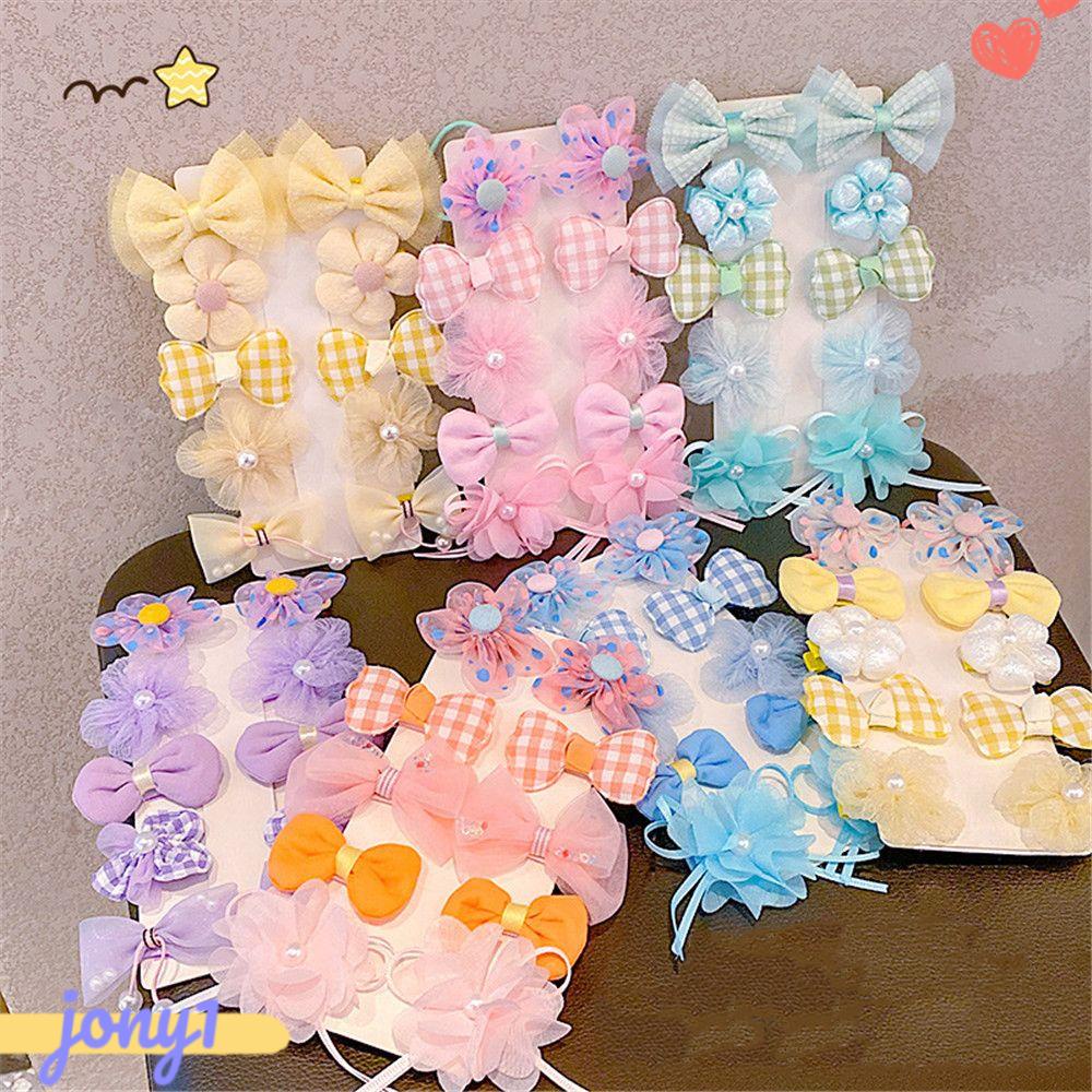 Set 10 Kẹp Tóc Nơ Xinh Xắn Dành Cho Bé Gái