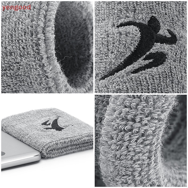 Băng Quấn Bảo Vệ Cổ Tay Thấm Hút Mồ Hôi Bằng Cotton Nhiều Màu Sắc Unisex