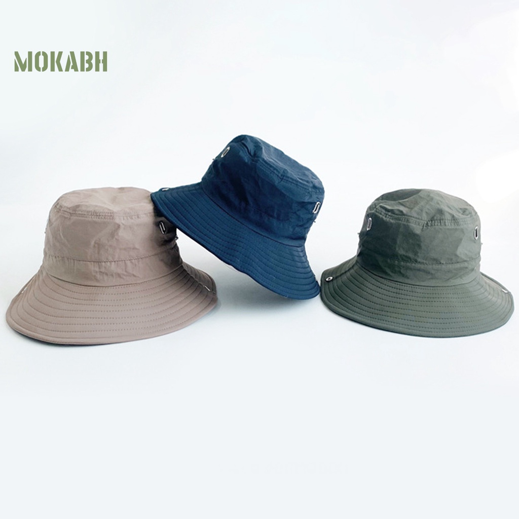 Mũ Tai Bèo Màu Trơn Mau Khô Chống Gió Có Dây Điều Chỉnh Được Cho Nam