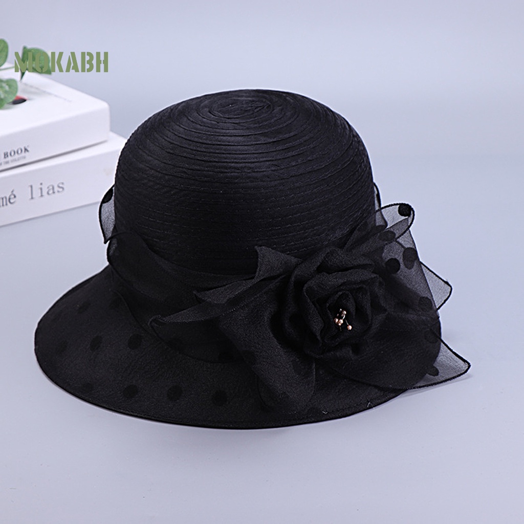 Nón Tai Bèo Chống Tia UV Họa Tiết Chấm Bi Và Hoa Thoáng Khí Dành Cho Nữ