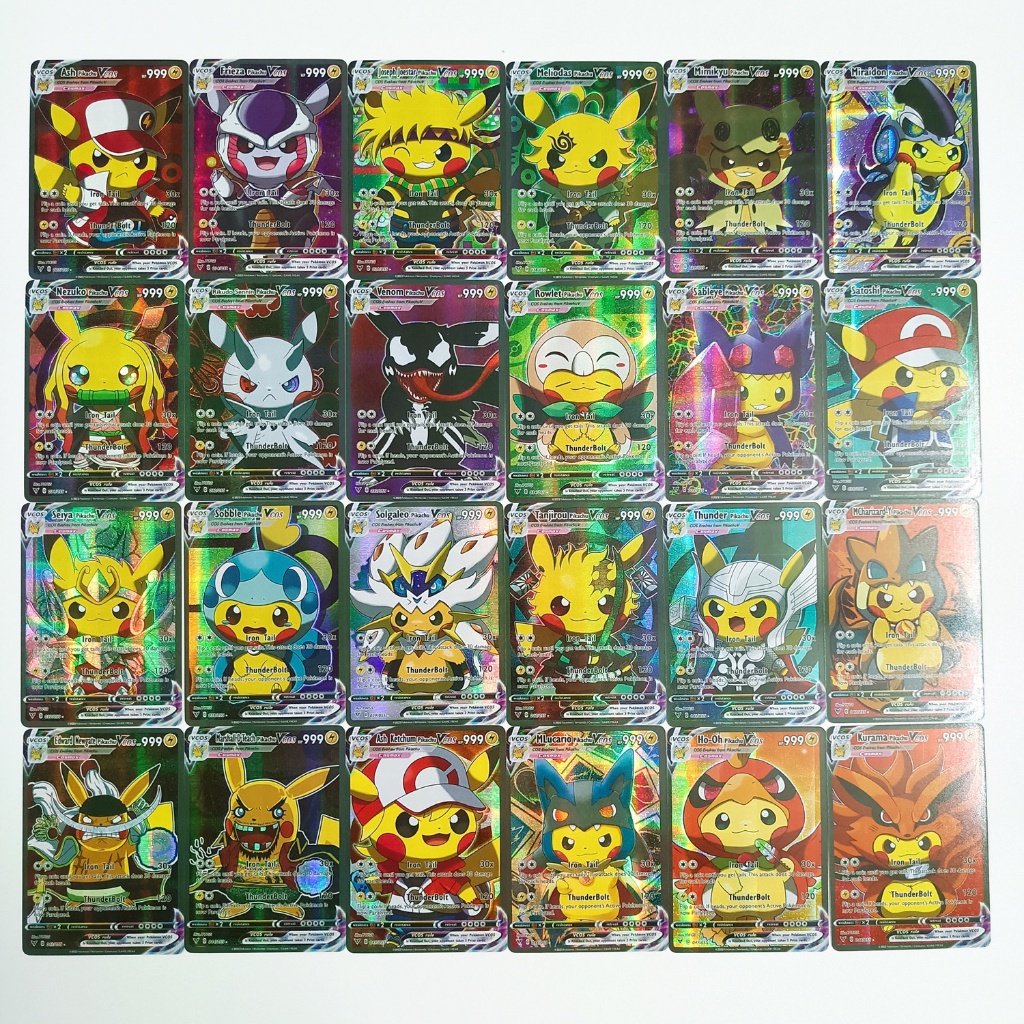 Bộ 55 Thẻ Bài Pokemon Hình ba chiều Chơi bài Pikachu cực dễ thươ thẻ sáng bóng đồ chơi trẻ em