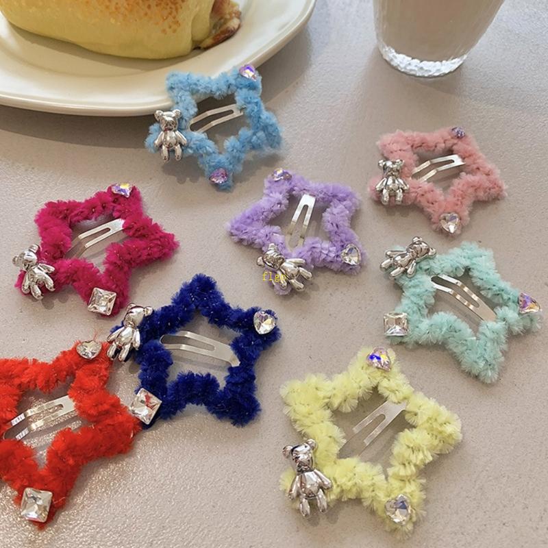 Kẹp Tóc Hình Chú Gấu / Ngôi Sao Bằng Kim Loại Chống Trượt Chủ Đề Giáng Sinh / Năm Mới Cho Nữ