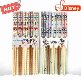 Bộ 5 đôi đũa tre in hoạt hình disney graby2023