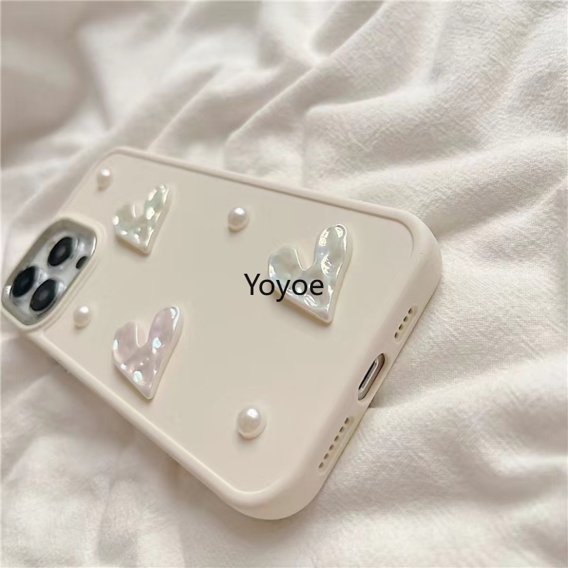 Ốp Điện Thoại Silicon Mềm Chống Sốc Mạ Điện Phối Ngọc Trai Sang Trọng Cho iPhone 14Plus 13 12 11 14 Pro Max X XR XS 7 8 Plus SE