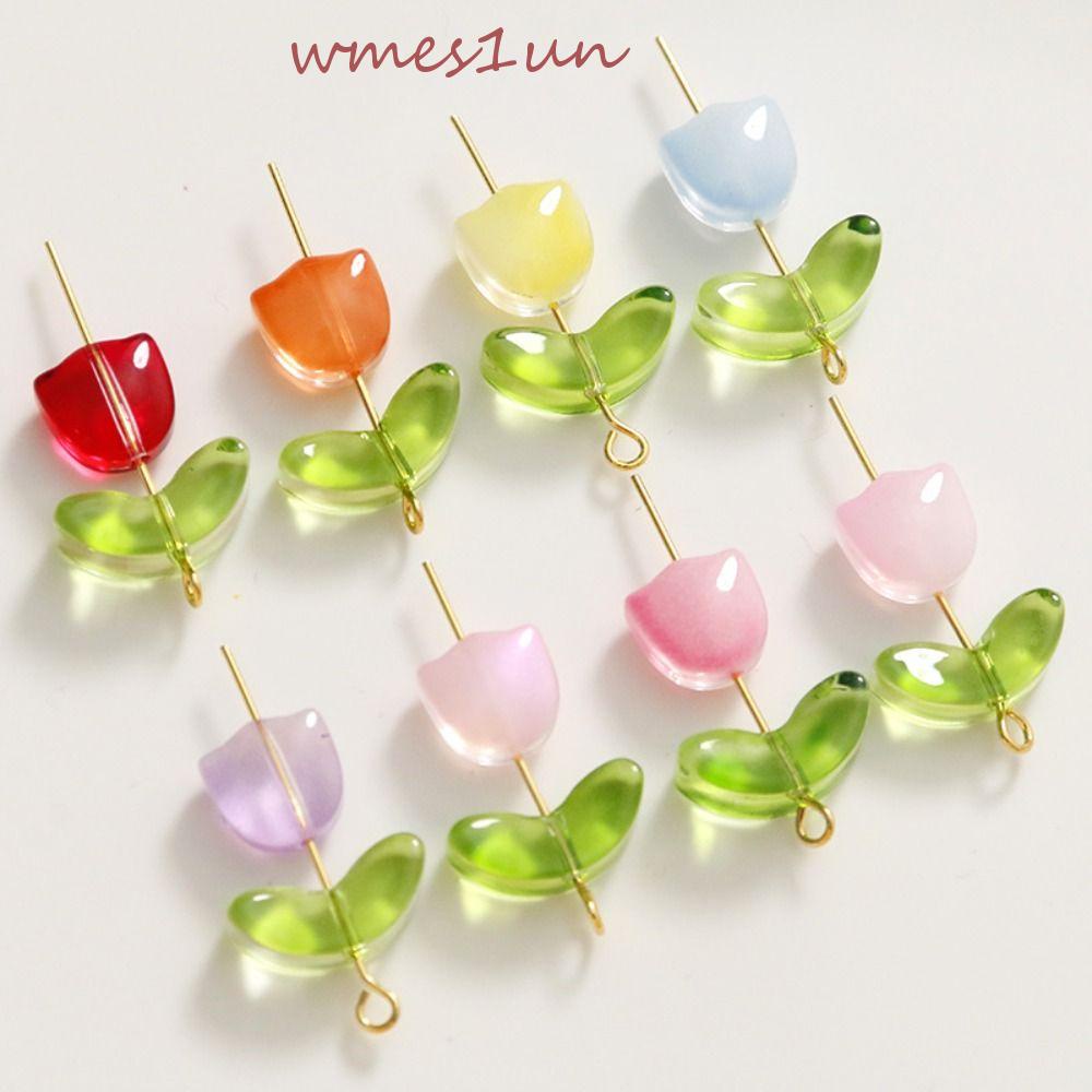 Bộ Hạt Xâu 15H Hình Hoa Tulip Dễ Thương Dùng Làm Trang Sức DIY