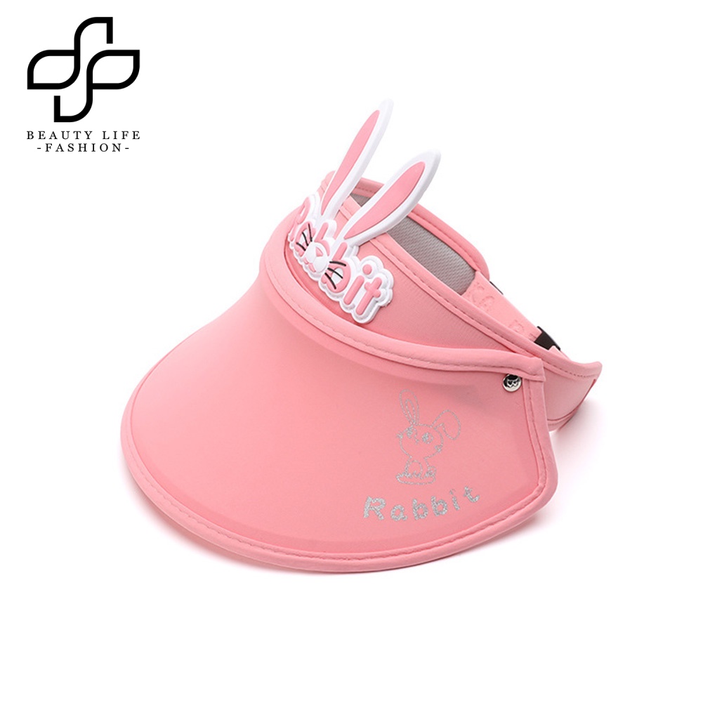 Mũ Lưỡi Trai Chống Nắng Hở Chóp Xoay 360 Độ Hình Thỏ Dễ Thương Có Thể Điều Chỉnh Cho Bé