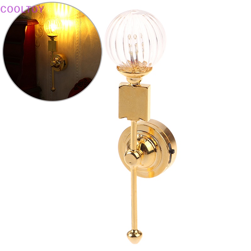 Cooltoy Đèn LED Đầu Tròn Bằng Kính Che Nắng Cho Nhà Búp Bê Tỉ Lệ 1: 12