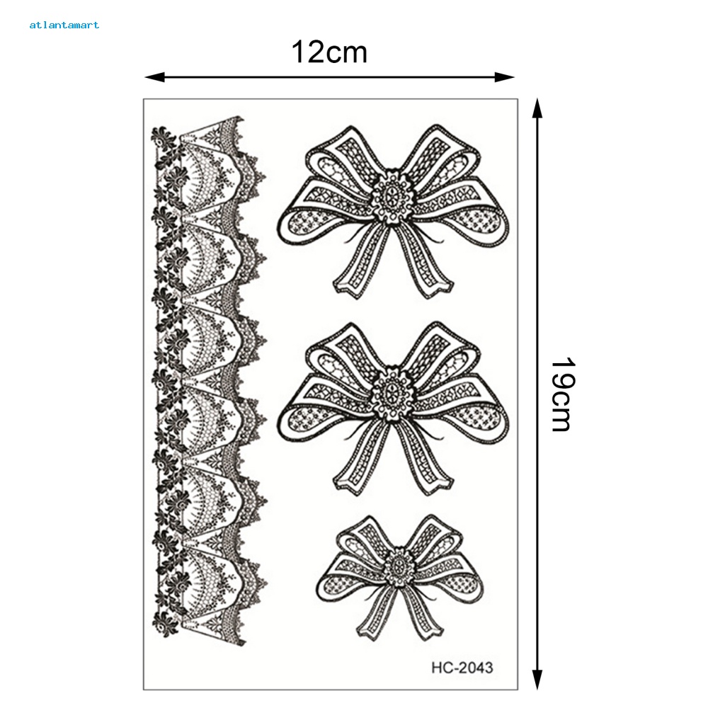 Túi Đựng Đồ Dùng Cao Cấp Tiện Dụng| Hình Xăm Dán Tạm Thời Họa Tiết Ren Trắng Đen Sành Điệu Cho Người Lớn