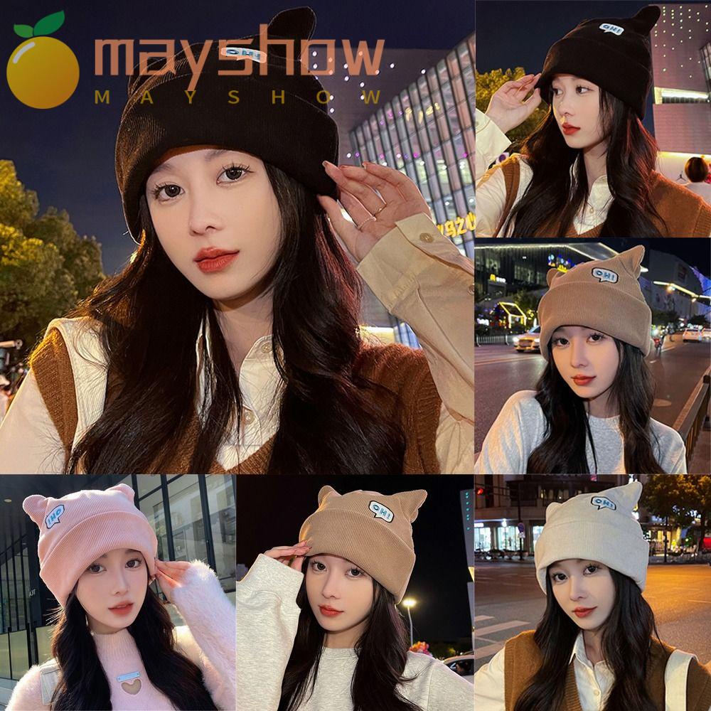 MAYSHOW Mũ Len Giữ Ấm Mùa Đông Kiểu Dáng Dễ Thương