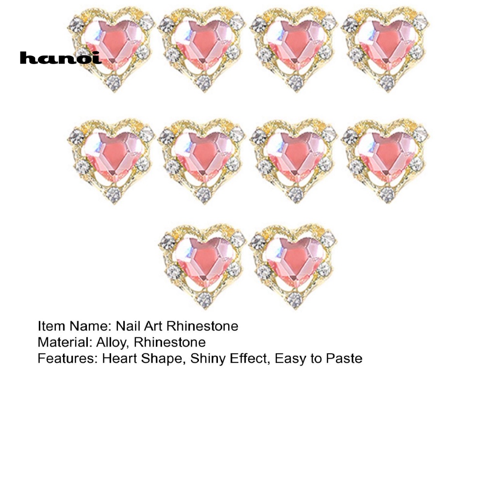 Set 10 Phụ Kiện Đính Trang Trí Móng Tay 3D DIY Thời Trang