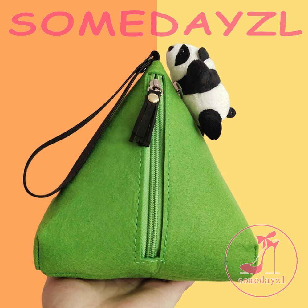 Túi Nỉ Đựng Quà Họa Tiết Gấu Trúc Truyền Thống Trung Hoa Sáng Tạo